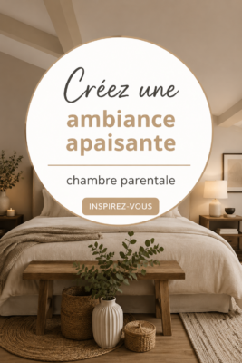 Chambre parentale apaisante avec une décoration cosy et chaleureuse