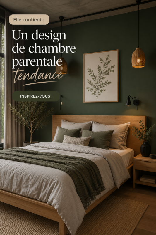 Chambre parentale moderne avec décoration cosy