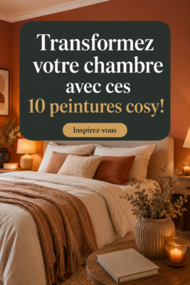 Chambre cosy avec peintures douces et chaleureuses
