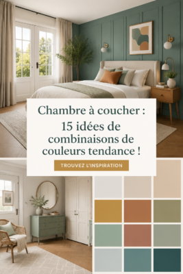 Chambre à coucher cozy avec des couleurs tendance