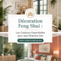 Chambre zen décorée avec des couleurs apaisantes selon le Feng Shui.