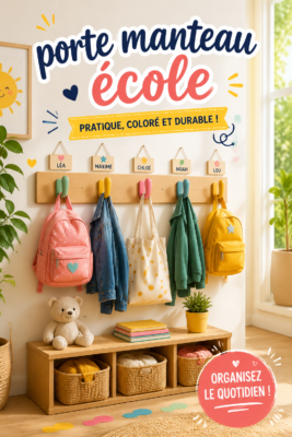 Un porte-manteau en bois décoratif dans une entrée cosy