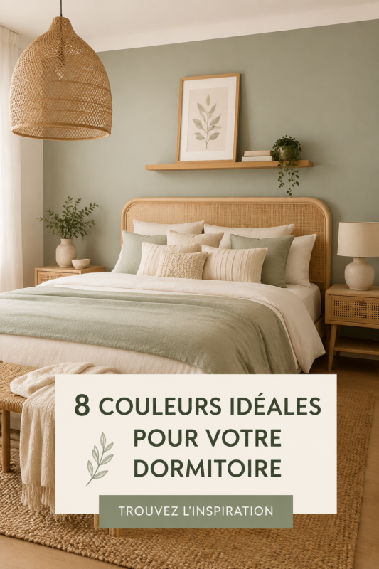 Palette de 8 couleurs tendances pour une chambre chaleureuse