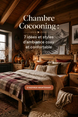 Chambre cocooning avec des couleurs douces et des textures chaleureuses