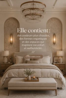 Un salon chaleureux décoré avec des couleurs organiques et accueillantes.