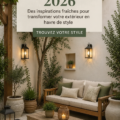 Un patio charmant et accueillant adorné de coussins et de plantes