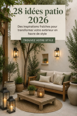 Un patio charmant et accueillant adorné de coussins et de plantes