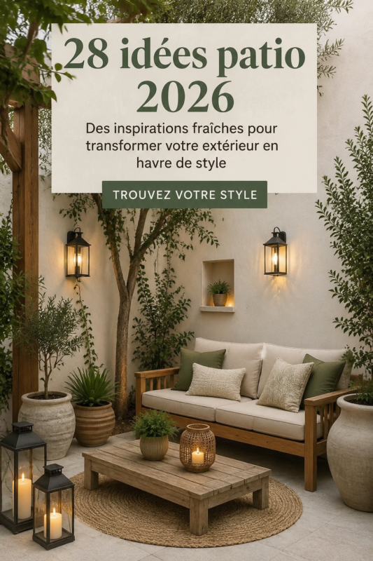Un patio charmant et accueillant adorné de coussins et de plantes