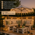 Mobilier cosy en palettes fait maison dans un salon