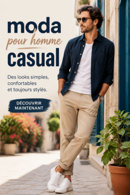 Homme en mode décontractée avec des vêtements stylés