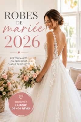 Exemple de robe de mariée tendance 2026 avec design élégant et contemporain