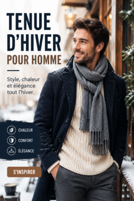 Ensemble de tenues d'hiver masculines confortables et modernes.
