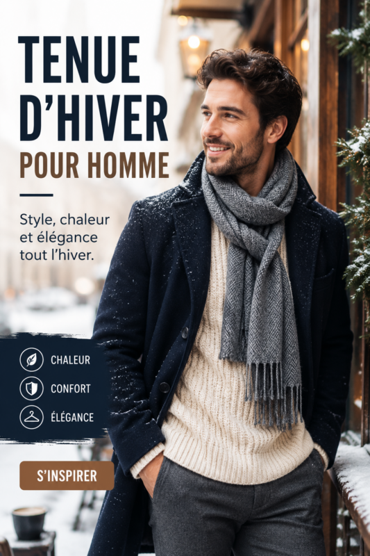 Ensemble de tenues d'hiver masculines confortables et modernes.