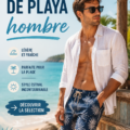 Vêtements de plage tendance et élégants disposés sur une toile de fond estivale.