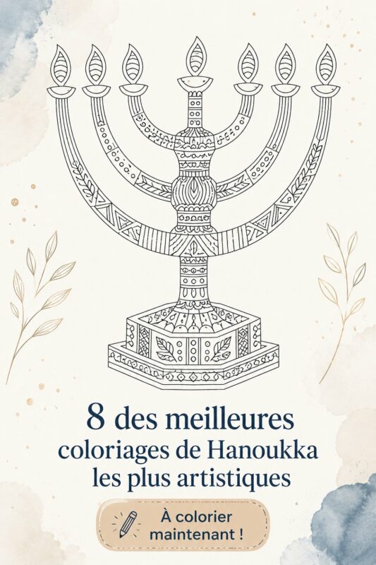 Coloriages de Hanoukka à imprimer pour la fête