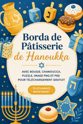 Table décorée pour Hanukkah avec des bougies et des éléments festifs