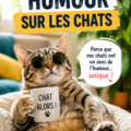 Un chat avec une expression drôle sur un coussin humoristique dans un salon cozy.