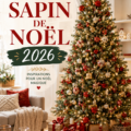 Sapin de Noël decoré avec des lumières et des ornements modernes pour 2026