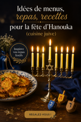 Repas traditionnel pour la fête d'Hanouka avec latkes et soufganiyot.
