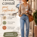 Tenue casual élégante pour septembre, composée d'un jean et d'un pull
