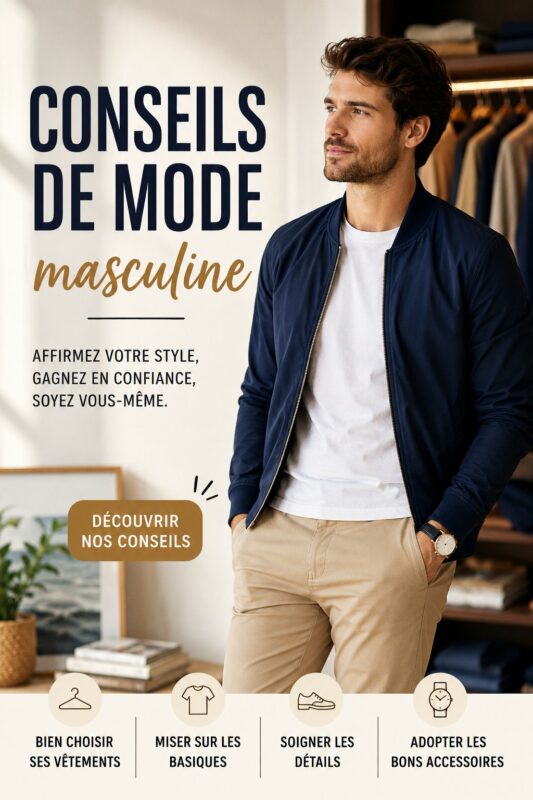 Homme bien habillé avec des conseils de mode masculine