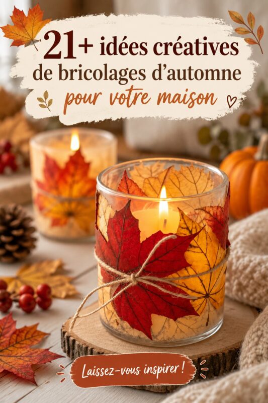 Un intérieur cosy décoré avec des feuilles d'automne