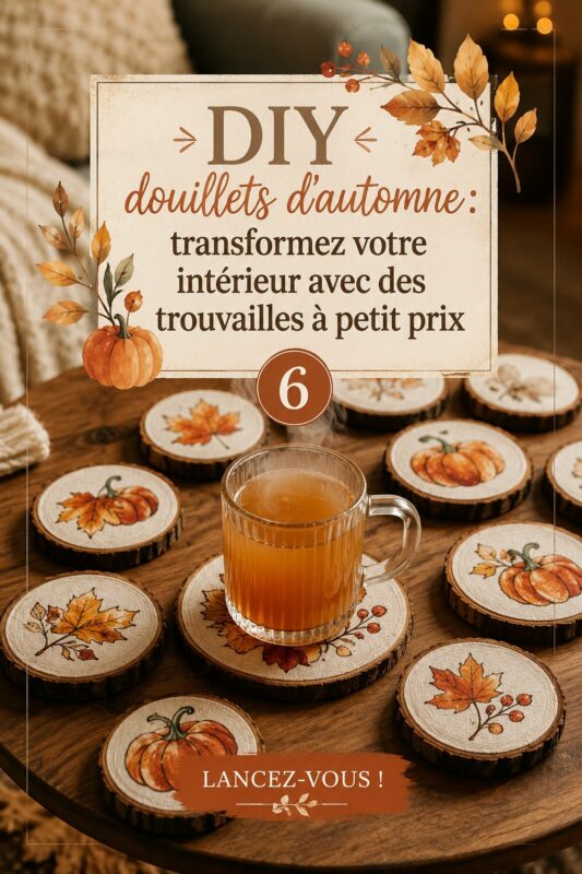 Une décoration d'automne cosy réalisée avec des matériaux abordables dans un salon chaleureux.