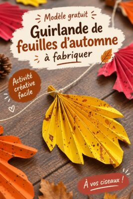 Guirlande de feuilles d'automne suspendue dans un intérieur cozy.