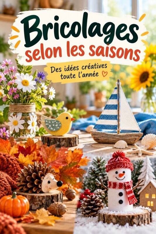 Bricolages saisonniers colorés pour la décoration d'intérieur
