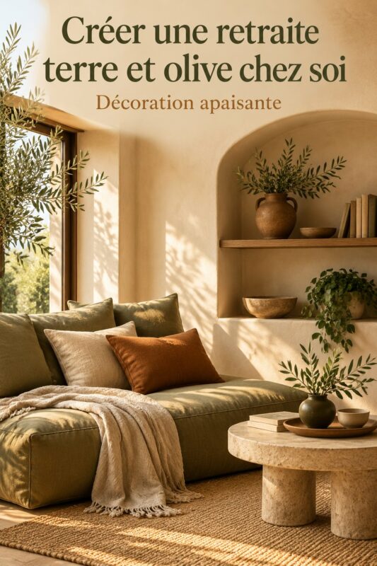 Intérieur cozy avec des éléments naturels comme des plantes et des textiles doux.