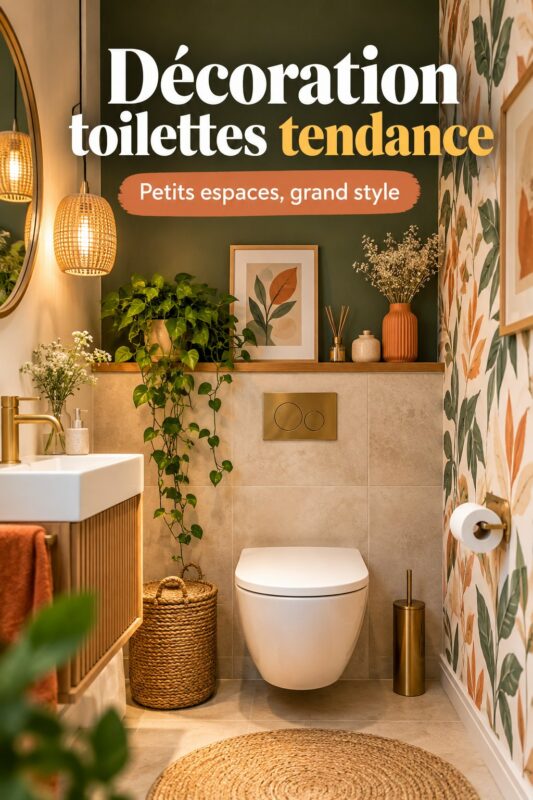Toilettes modernes avec décoration tendance 2026