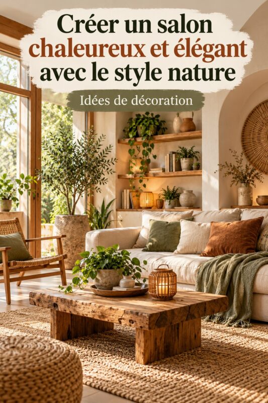 salon cosy avec décoration verte et élégante