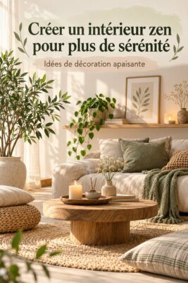 Un salon cozy avec des teintes apaisantes et des textures douces.