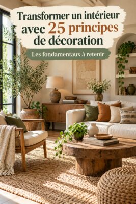 Ambiance cosy d'une pièce décorée avec des principes de décoration intérieure.