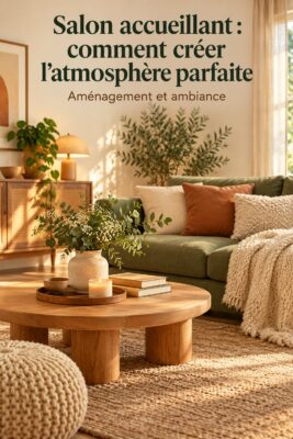 Salon confortable avec un éclairage doux et des meubles agréables
