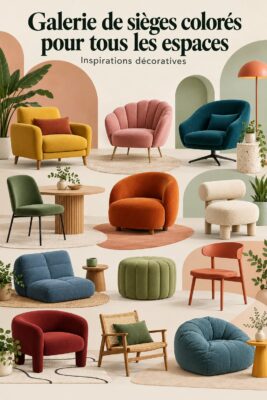 Un salon cosy avec des sièges colorés et accueillants.