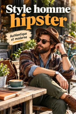 Intérieur cosy dans un style hipster avec des éléments vintage et modernes.