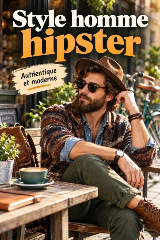 Intérieur cosy dans un style hipster avec des éléments vintage et modernes.